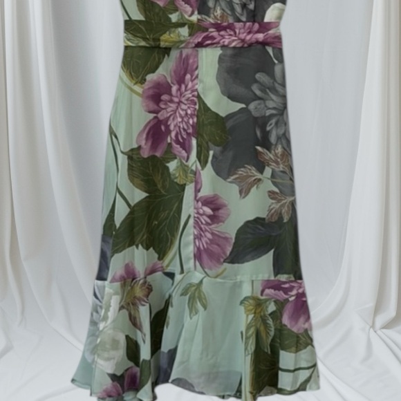 Danny & Nicole NWT Chiffon Floral Print Dress - Picture 7 of 12